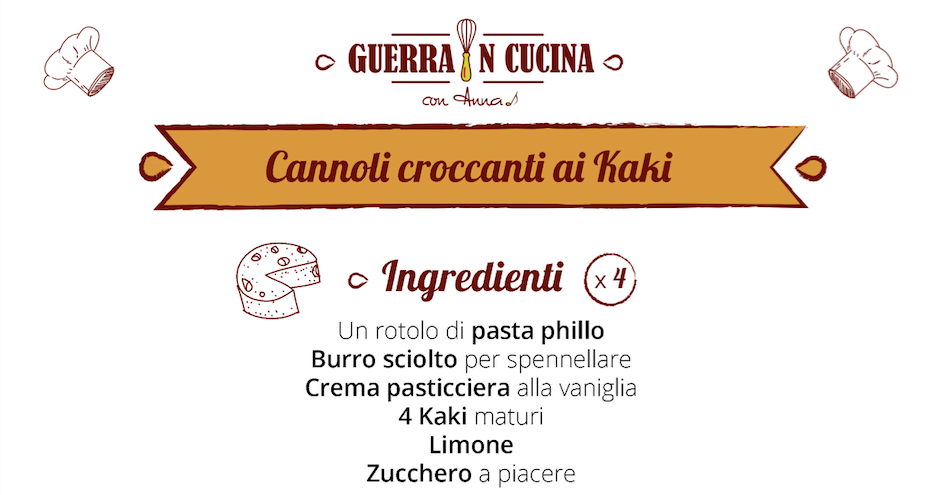 Cannoli croccanti al Kaki